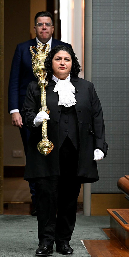 Robyn McClelland, Serjeant-at-Arms, during the opening of the 43rd Parliament